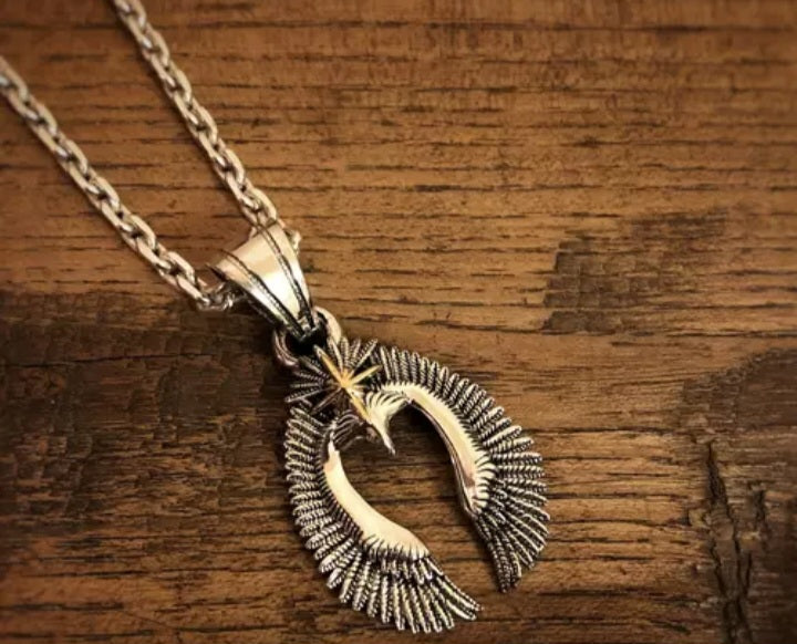 Vintage Silber Anhänger Flying Eagle S925 im Native Style