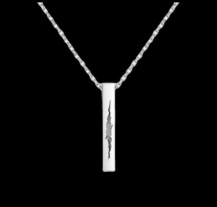 Vintage Silber Anhänger Crack S925 im minimalistischen Biker Stil