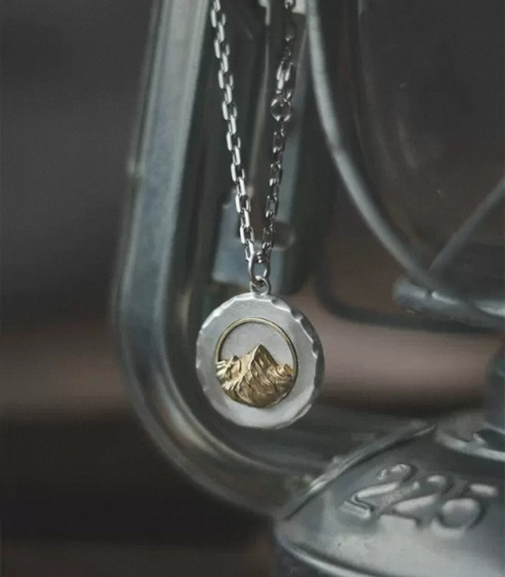 Vintage Berg-Medaillon S925