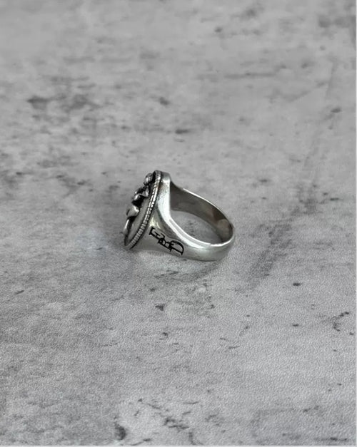 Siegelring 925 Silber ovales Motiv/Platte