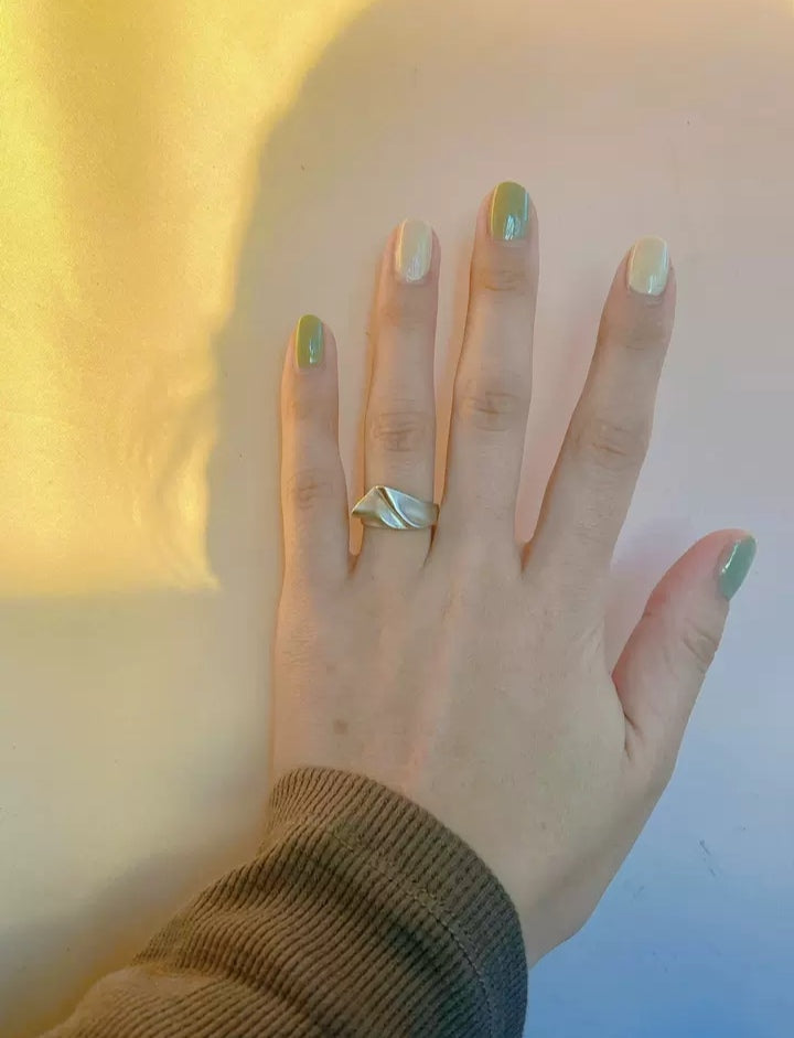 Vintage Silberring Pure Wave S925 im minimalistischen Look