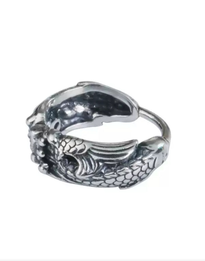 Vintage Silber Creole Koi Fish S925 im traditionellen Stil